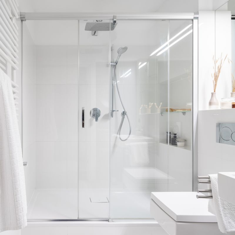 Walk-in Shower with Minimal Frame